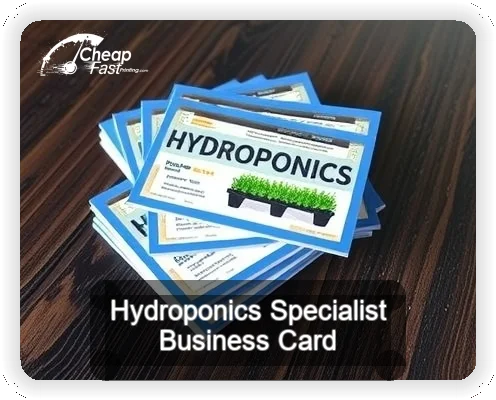 Hydroponics Specialist business card design sample