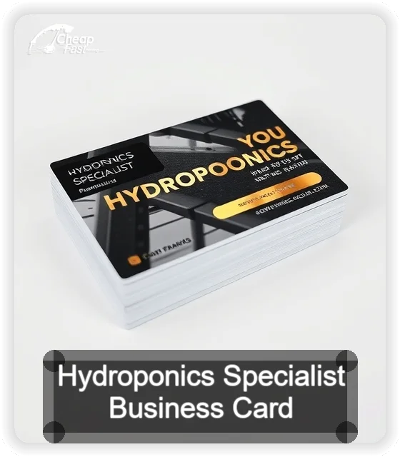 Hydroponics Specialist business card design sample