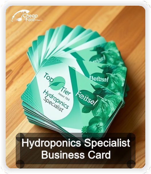 Hydroponics Specialist business card design sample