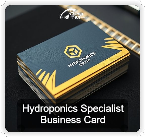 Hydroponics Specialist business card design sample