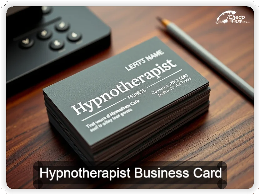 Hypnotherapist business card design sample
