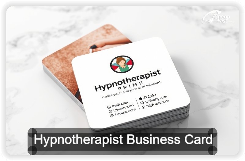 Hypnotherapist business card design sample