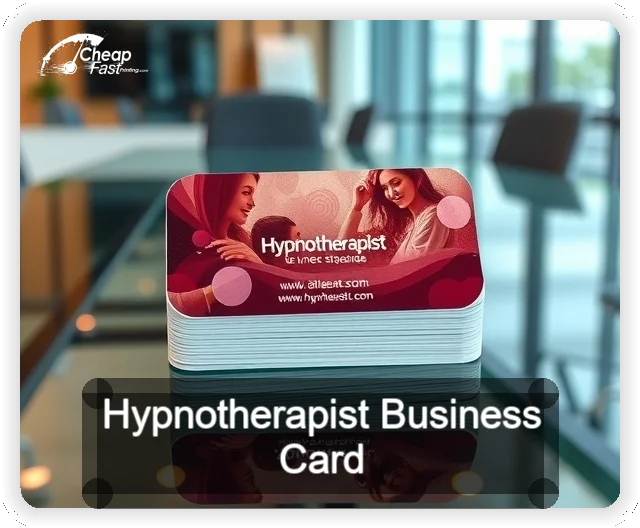Hypnotherapist business card design sample