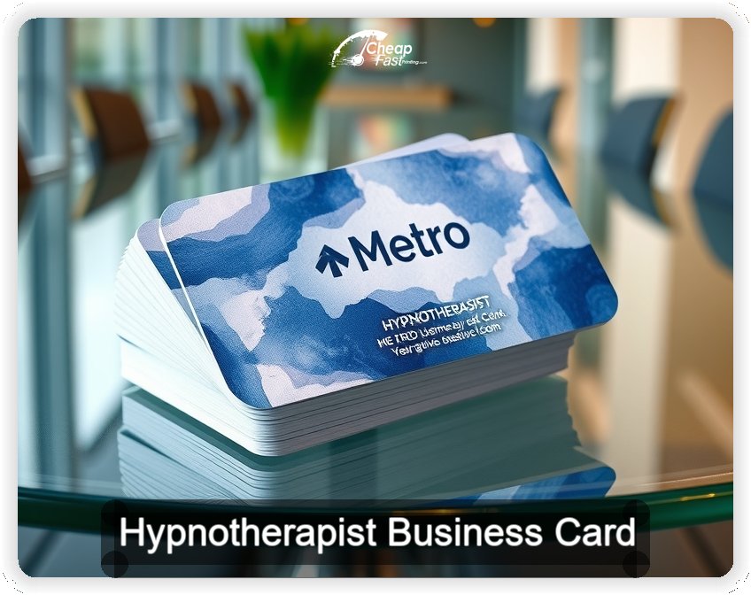 Hypnotherapist business card design sample