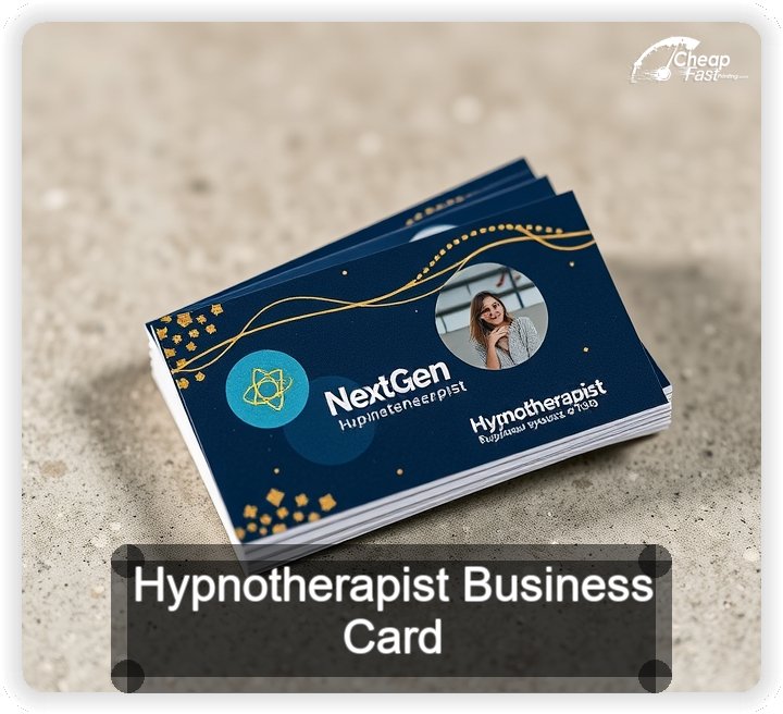 Hypnotherapist business card design sample