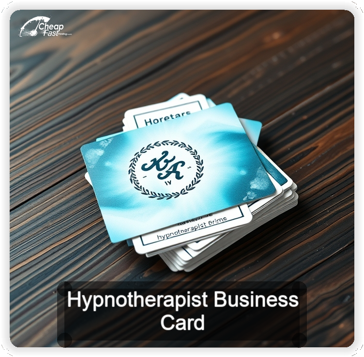 Hypnotherapist business card design sample