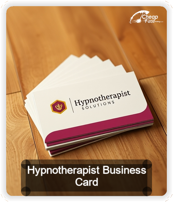 Hypnotherapist business card design sample