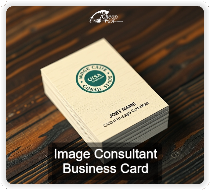 Image Consultant business card design sample