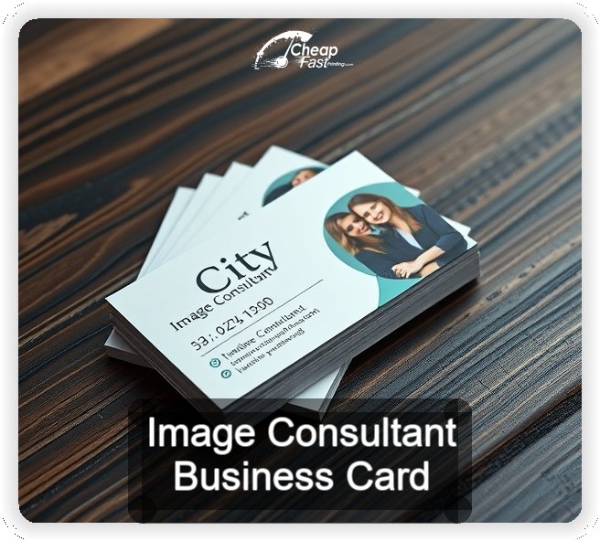 Image Consultant business card design sample