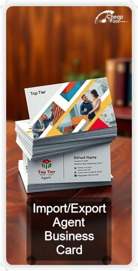 Import Export Agent business card design sample