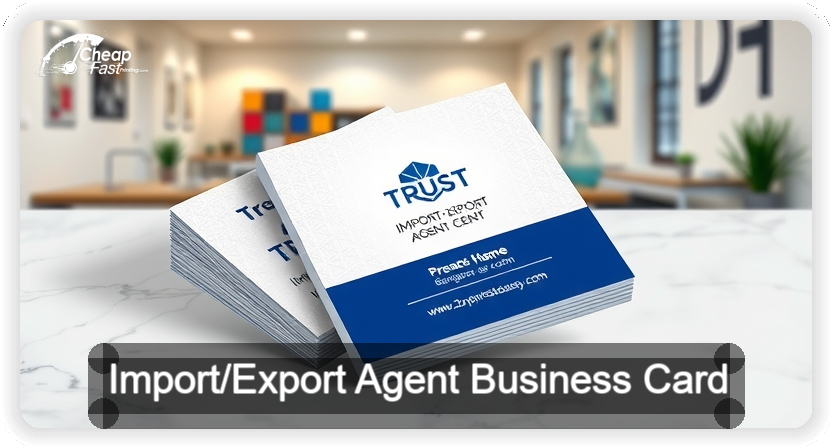 Import Export Agent business card design sample