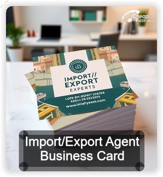 Import Export Agent business card design sample