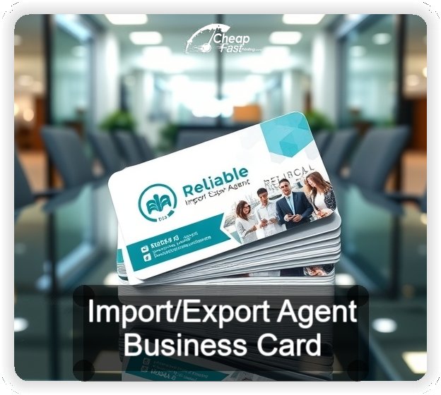 Import Export Agent business card design sample