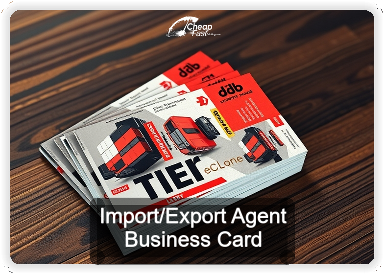 Import Export Agent business card design sample