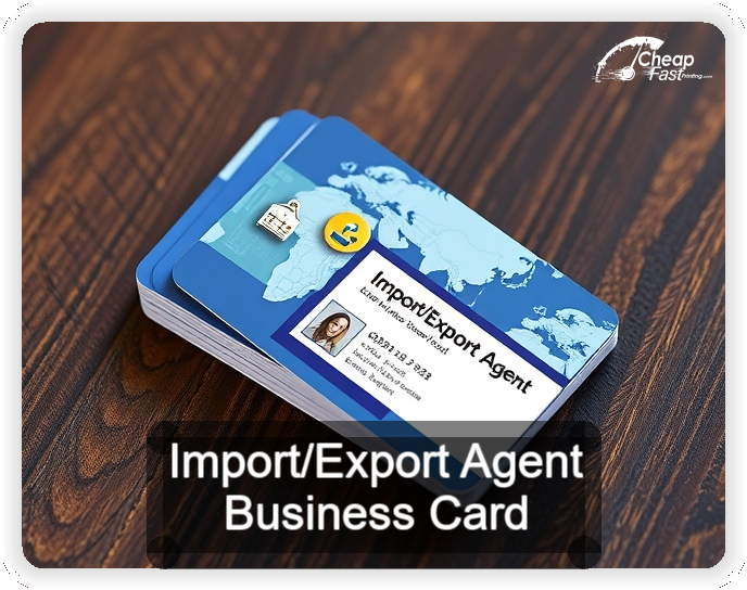 Import Export Agent business card design sample