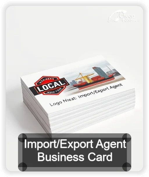 Import Export Agent business card design sample