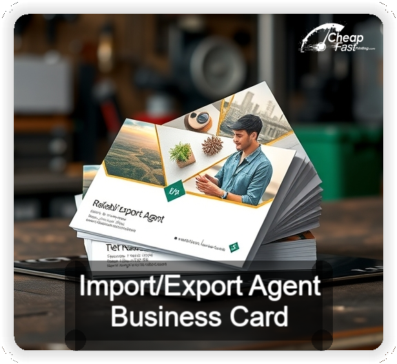 Import Export Agent business card design sample