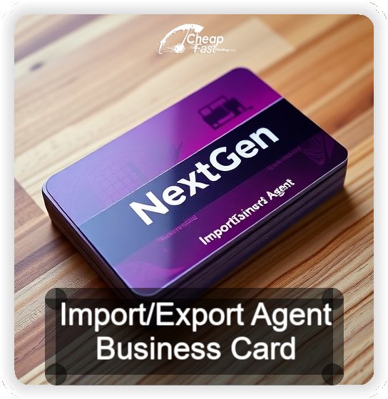 Import Export Agent business card design sample