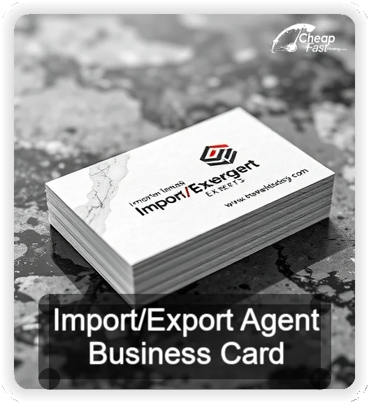 Import Export Agent business card design sample