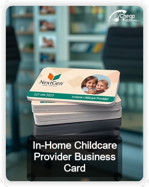 In Home Childcare Provider business card design sample