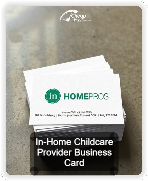 In Home Childcare Provider business card design sample