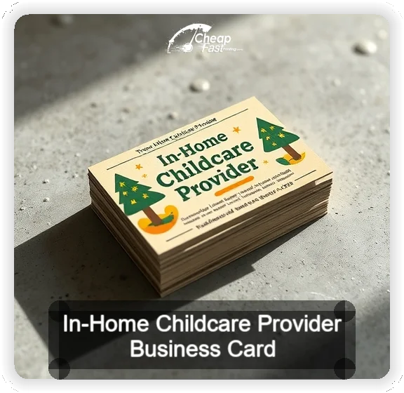 In Home Childcare Provider business card design sample