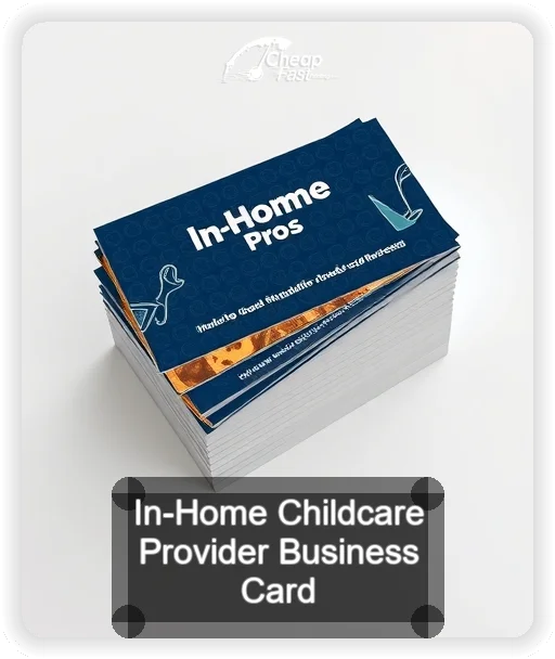 In Home Childcare Provider business card design sample