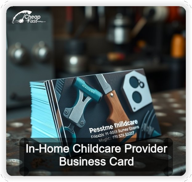 In Home Childcare Provider business card design sample