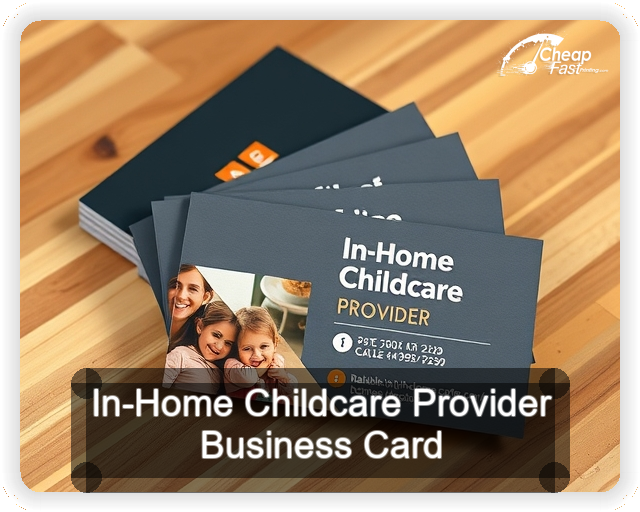 In Home Childcare Provider business card design sample