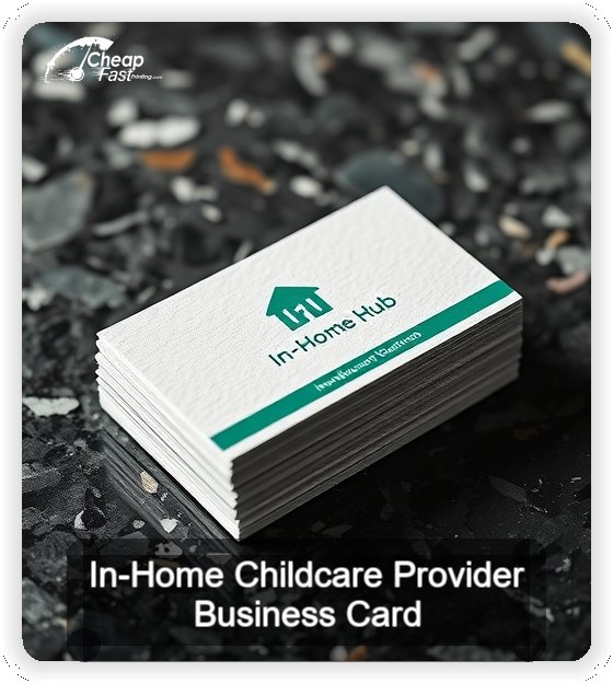 In Home Childcare Provider business card design sample