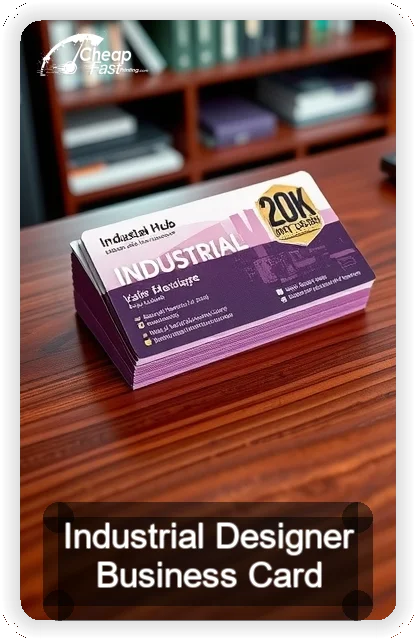 Industrial Designer business card design sample