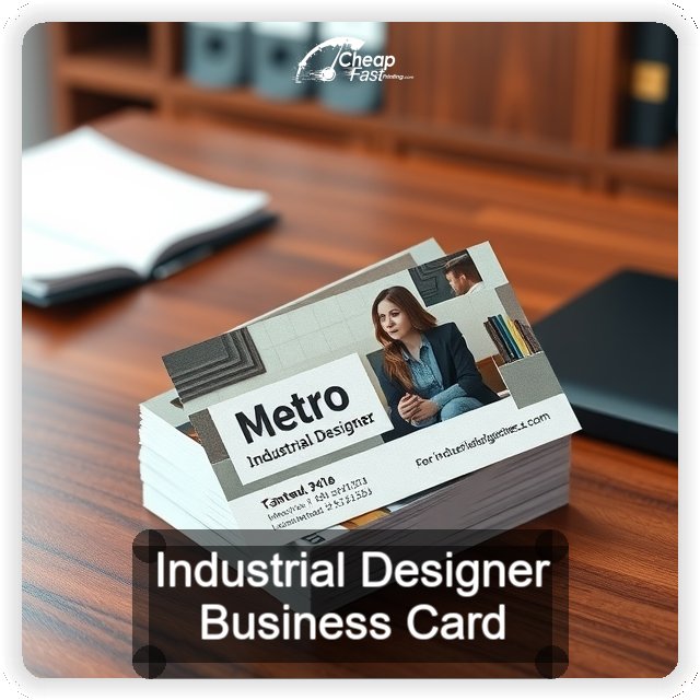 Industrial Designer business card design sample