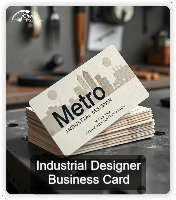 Industrial Designer business card design sample