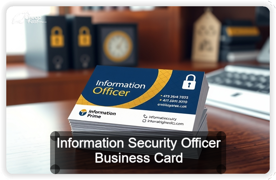 Information Security Officer business card design sample