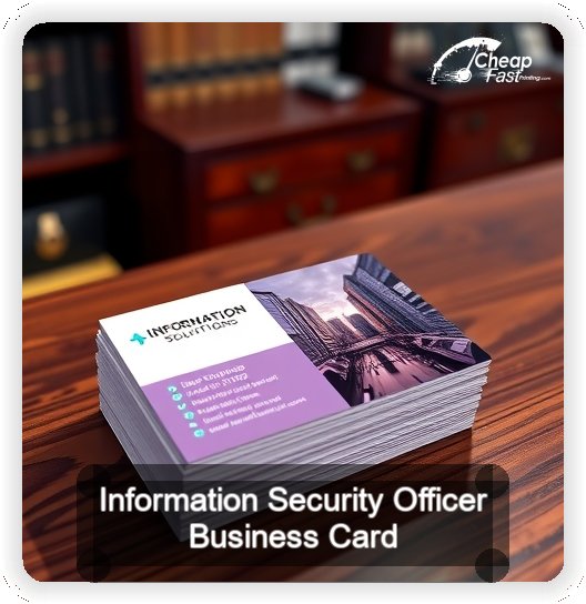 Information Security Officer business card design sample