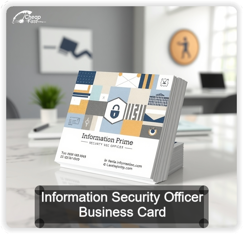 Information Security Officer business card design sample