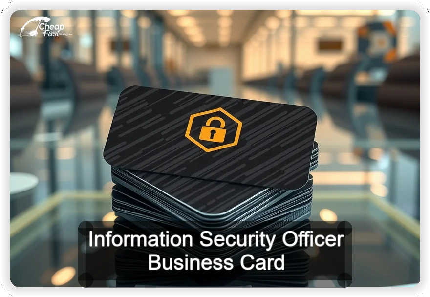 Information Security Officer business card design sample