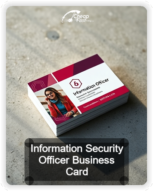 Information Security Officer business card design sample