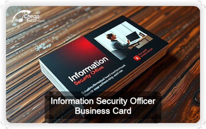 Information Security Officer business card design sample