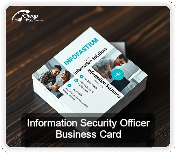 Information Security Officer business card design sample