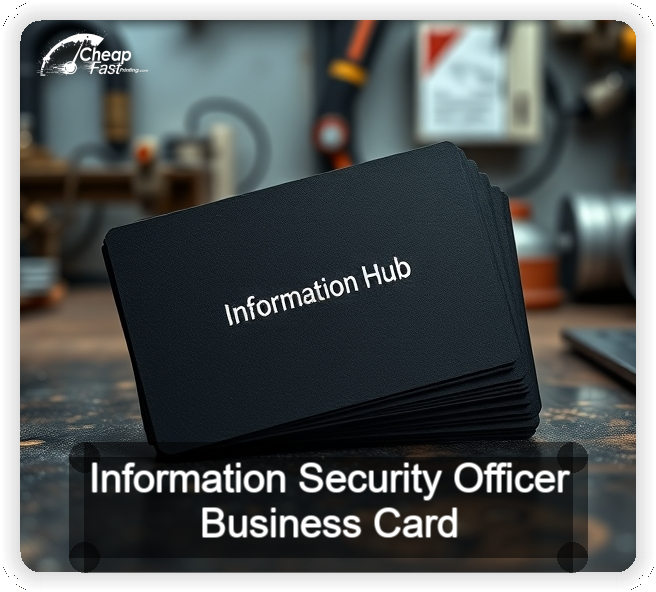 Information Security Officer business card design sample
