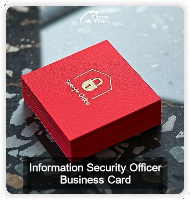 Information Security Officer business card design sample