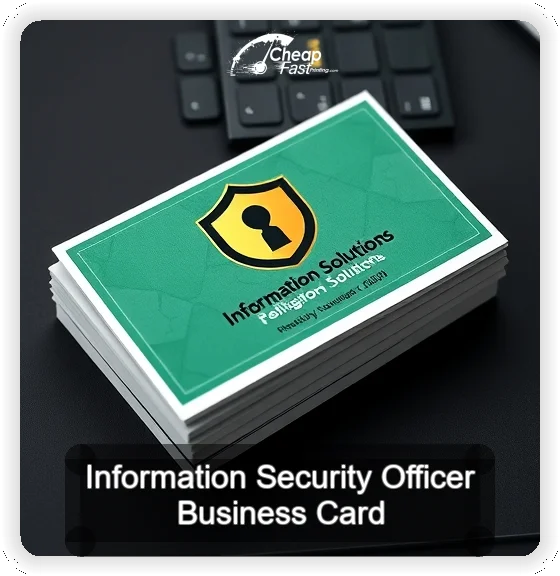 Information Security Officer business card design sample