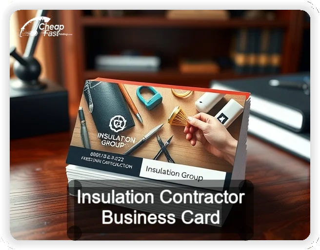 Insulation Contractor business card design sample