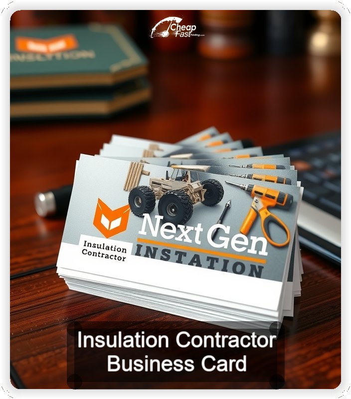 Insulation Contractor business card design sample