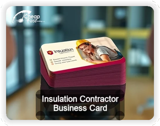Insulation Contractor business card design sample