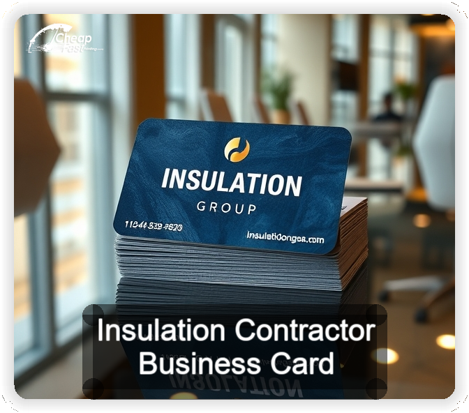 Insulation Contractor business card design sample