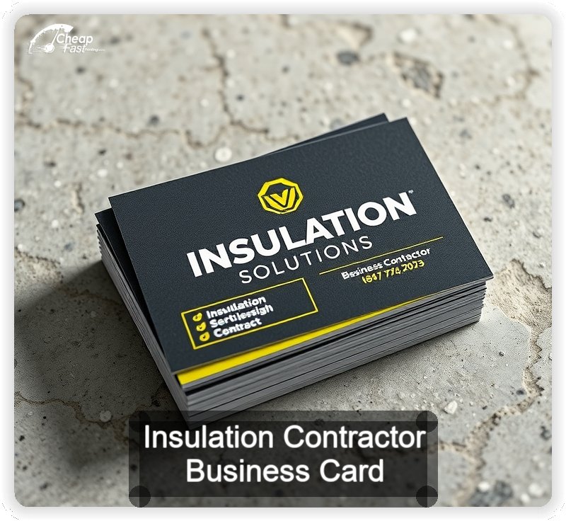 Insulation Contractor business card design sample