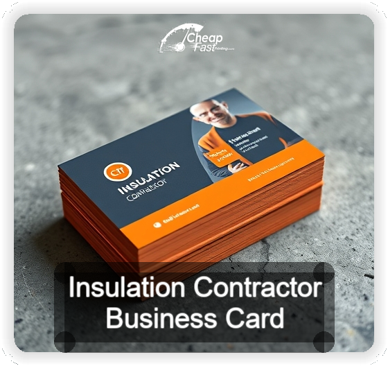 Insulation Contractor business card design sample