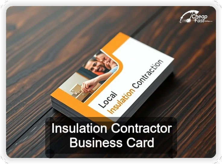 Insulation Contractor business card design sample